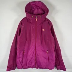 古着 ザ・ノースフェイス THE NORTH FACE ナイロンジャケット パーカー アウトドア フルジップ プリマロフト XL  ピンク系 レディース