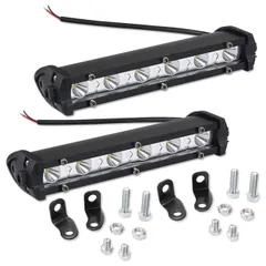 【特価セール】(ホワイト) 作業灯 24V 12V 防水 ライトバー ルーフライト ランプ フォグ 2個セット ワークライト LED
