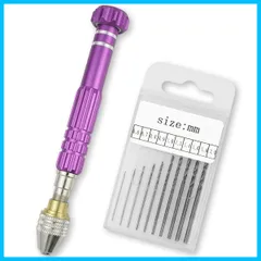 ドリル付 0.6mm～2mm クラフトツール 10サイズ ハンドドリル セット レジン ピンバイス 模型 精密 手芸