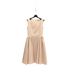 FOXEY　NEWYORK フォクシー Side Gathers Dress ノースリーブ ワンピース ベージュ 38 38328-NSOFZ ◆