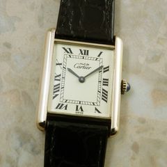 カルティエ Cartier マストタンク LM アイボリー ローマ 手巻き アンティーク ヴィンテージ 腕時計 must tank スクエア