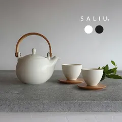 【白 30791】SALIU 結 YUI 土瓶 600ml 茶敷付 ギフトセット(美濃焼 急須 湯呑み 茶たく セット おしゃれ 日本製 モダン 土瓶急須 洗いやすい ステンレス 茶こし おしゃれ洗いやすい かわいい デザイン 和風)
