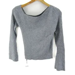 グレイル ニット トップス 長袖 アシンメトリー リブ 未使用品 レディース Lサイズ グレー GRL