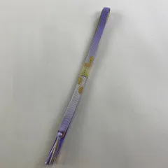 帯締め 美品 優品 幾何学 金糸 薄紫 正絹 和装小物  【中古】
