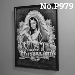 No.P979 A4 マリア様 聖母マリア ローライダー ポスター 写真 アート ヒップホップ インテリア 額 壁 coco