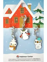 【中古】キーホルダー・マスコット(キャラクター) ポケだるま(ピカチュウ＆アチャモ＆ミジュマル) メタルチャーム(3個セット) ポケモンセンターオリジナル