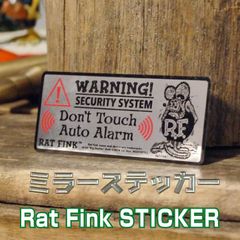 ラットフィンク セキュリティステッカー ◆ キラキラ RatFink オートアラーム ミニサイズ 警告 ST48