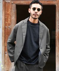 値下げしました。comoli ウールリネンダブルジャケット ネイビー 