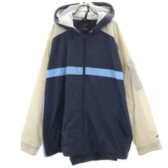 ナイキ オールド ナイロンジャケット XXL ネイビー NIKE フーディー メンズ