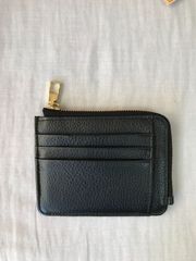 【新品】LIZDAYS　ミニ財布 コインケース L字ファスナー（本革）（ブラックのみ）