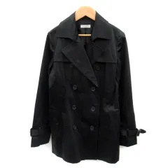 アー・ヴェ・ヴェスタンダード ミッシェルクラン a.v.v standard トレンチコート スプリングコート ショート丈 無地 38 黒 ブラック /SY9のサムネイル