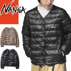 ナンガ NANGA ダウン ダウンジャケット インナーダウン ライトダウン インナーダウンカーディガン レディース アウトドア キャンプ パッカブル ブランド 大きいサイズ 黒 ブラック INNER DOWN CARDIGAN