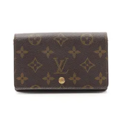 ルイ・ヴィトン LOUIS VUITTON 二つ折り財布 ポルトモネ ビエ トレゾール M61730 PVCコーティングキャンバス レザー ポルトモネピエトレゾール レディース Used B