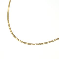 喜平チェーンネックレス K18 18金 2面カット 0.40φ 幅1.34mm 長さ40cm 約3.1g キヘイチェーン アジャスター付 （造幣局検定マーク刻印入）