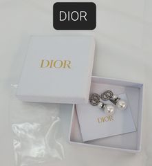 【Christian Dior】 クリスチャンディオール アクセサリー ラインストーン ピアス SVピアス