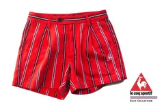 【中古】 ルコックスポルティフゴルフ LE COQ SPORTIF GOLF ストライプ柄ショートパンツ レディスゴルフウェア 9
