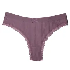 Tバック レディース プチプラ 綿 コットン リブあみ ストレッチ 伸びる リボン シンプル 無地 スポーツ ショーツ インナー ジム 黒 白 赤 紫 紺 rt-025