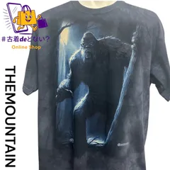 極美品【THE MOUNTAIN】ビッグフット Tシャツ USA製 UMA XL 2012年 レア 古着 ヴィンテージ アニマル ゆるだぼ　UMA 未確認生物　タイダイ