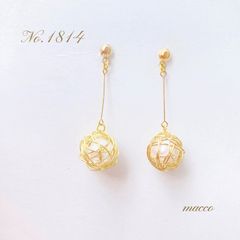 金具変更無料♡ ハンドメイドピアス No.1446 - メルカリ