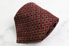 ダンヒル ブランド ネクタイ シルク チェック柄 格子柄 PO メンズ レッド Dunhill 【中古】