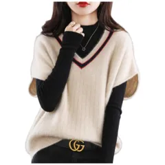 ☆ ホワイト ☆ ベスト Vネック オーバーサイズ ニット ベスト Vネック レディース ニットベスト Vネックニットベスト チョッキ ジレ ウェストコート ノースリーブ 重ね着 レイヤード 秋冬 春秋 可愛い おしゃれ かわいい オシャレ 大きいサイズ