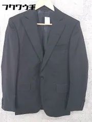 ◇ THE SUIT COMPANY ザスーツカンパニー ストライプ シングル 1B 長袖 ジャケット サイズ180cm-6Drop ブラック メンズ 1002800908950