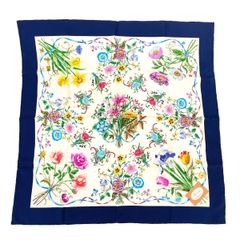 GUCCI グッチ  スカーフ    シルク100％ レディース 花柄　240001139343