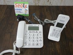 パナソニック コードレス電話機 (子機1台付き) VE-GD26DL-W 迷惑電話対策機能搭載 通電確認済 中古品