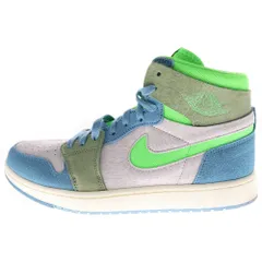 NIKE (ナイキ) WMNS Air Jordan 1 Zoom CMFT 2 DV1305-433 エアジョーダン1 ズーム CMFT 2 ハイカットスニーカー シューズ ブルー/グリーン US11.5/28.5cm