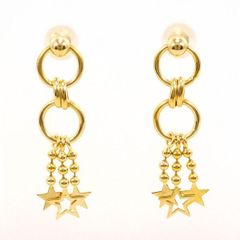 K18YG　ピアス　pierced earrings　総重量約1.6g