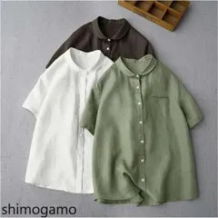 新品 シャツ 半袖ブラウス シャツブラウス レディース ガーゼ シャツ 夏 丸襟 シャツ 無地 ガーゼ シンプル 綿 半袖 コットン 通気 ダブルガーゼ kkkfdg