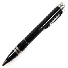 良品○MONTBLANC モンブラン スターウォーカー ロゴ刻印 ホワイトスター ツイスト式 ボールペン ブラック ガンメタリック 箱・ケース付き ドイツ製 筆記確認済み