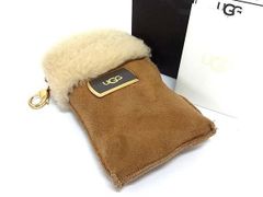 ■美品■ UGG アグ スエード モバイルケース マルチカラー 小物入れ レディース メンズ ブラウン系 DE4346