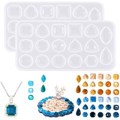 【数量限定】ピアス イヤリング 手作り DIY ネックレス エポキシ樹脂 UVレジン 楕円 樹脂工芸品 水滴 2個入り 宝石 贈り物 シリコンモールド サムコス