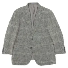 美品 バーバリー BURBERRYS カシミア混 シングル ジャケット 2つボタン メンズ 180位 グレー系 ヘリンボーン 【中古】