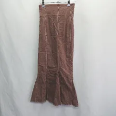 ◇ Θ COCODEAL スリット加工 ステッチデザイン デニム ロング丈 マーメイド スカート サイズ1 ブラウン系 レディース E  【1410100052035】