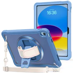 2022 耐衝撃 2025/10.9インチ 半透明カバー 11世代/10世代（A16）11インチ ペン収納 カバー 360°回転スタンド iPad 手首付き ProCase 3層保護