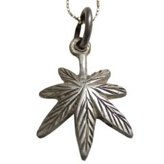 con affetto シルバー925 スモールマリファナネックレス40cm新品 