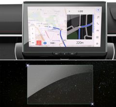 トヨタ 新型カローラクロス対応 10.5インチナビ専用 強化ガラス保護フィルム（9H硬度・高透過率・防指紋）1点