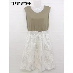 ◇ Simplicite シンプリシテェ 切り替え ノースリーブ 膝下丈 ワンピース カーキ系 ベージュ系 レディース  【中古】 【1106010013197】のサムネイル
