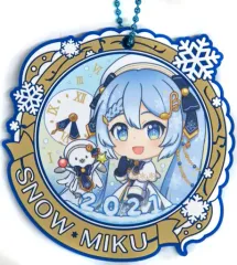 【中古】キーホルダー 雪ミク/2021 雪ミクオールスターズ ラバーチャーム きゅんキャラいらすとれーしょんず 「一番くじ 雪ミク ～SNOW MIKU～ Second Season」 K賞