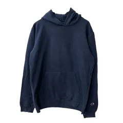 Champion 無地スウェット パーカー S～ ネイビー チャンピオン フーディー プルオーバー シンプル トップス 古着卸 アメリカ仕入 a709-5812