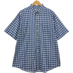古着 ブルックスブラザーズ Brooks Brothers 346 半袖 ボタンダウン チェックシャツ メンズXL相当/eaa536090