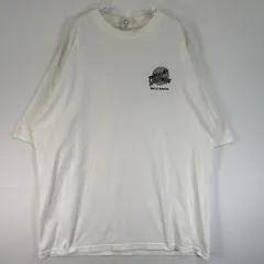 古着 プラネットハリウッド  半袖Tシャツ ロゴ 刺繍 大きいサイズ 肉厚 USA製 XLARGE  ホワイト 無地 メンズ