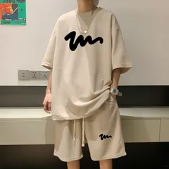上下セット メンズ ゆったり ハーフパンツ Tシャツ 半袖 夏 韓国 セットアップ ファッション ビッグTシャツ 上下 ショートパンツ ルームウェア 部屋着 運動着 ストリート ダンス GEoC706