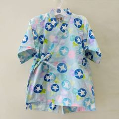お子様用甚平　朝顔柄　130c用　水色　Children's Summer Festival Jinbei
