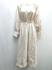 ◇ ◎ EVERY.VERY NICECLAUP オーバーサイズ 長袖 ロング丈 ワンピース サイズ表記なし ベージュ レディース E  【1405140023954】