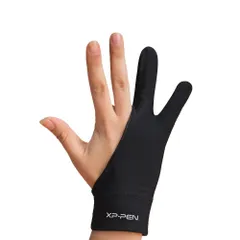 【新着商品】XPPen 絵描き 手袋 Sサイズ 二本指 グローブ 両利き通用 防汚ライクラ ペンタブ 液タブ トレース台用 AC08