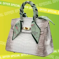 原価60万極上品 ◇ヒマラヤ クロコダイルオーダーメイドハンドバッグ