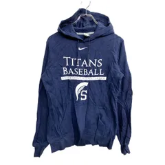 NIKE プリント スウェット パーカー Mサイズ ナイキ ネイビー 古着卸 アメリカ仕入 t2411-3319